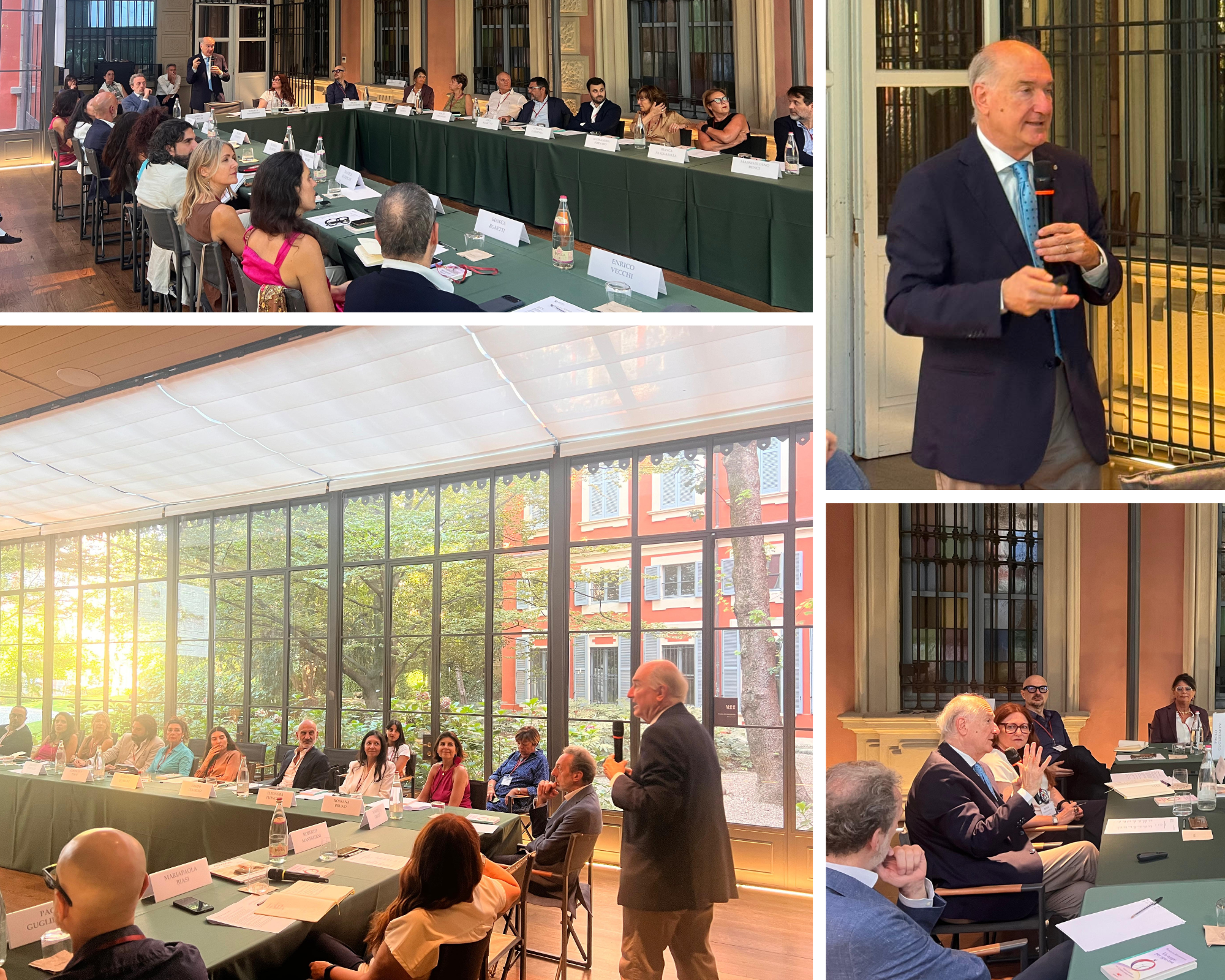 Photo collage of a K.hub Journey meeting with Roberto Manfredini, showing the speaker and participants during a discussion on circadian rhythms, energy and cognitive performance.
